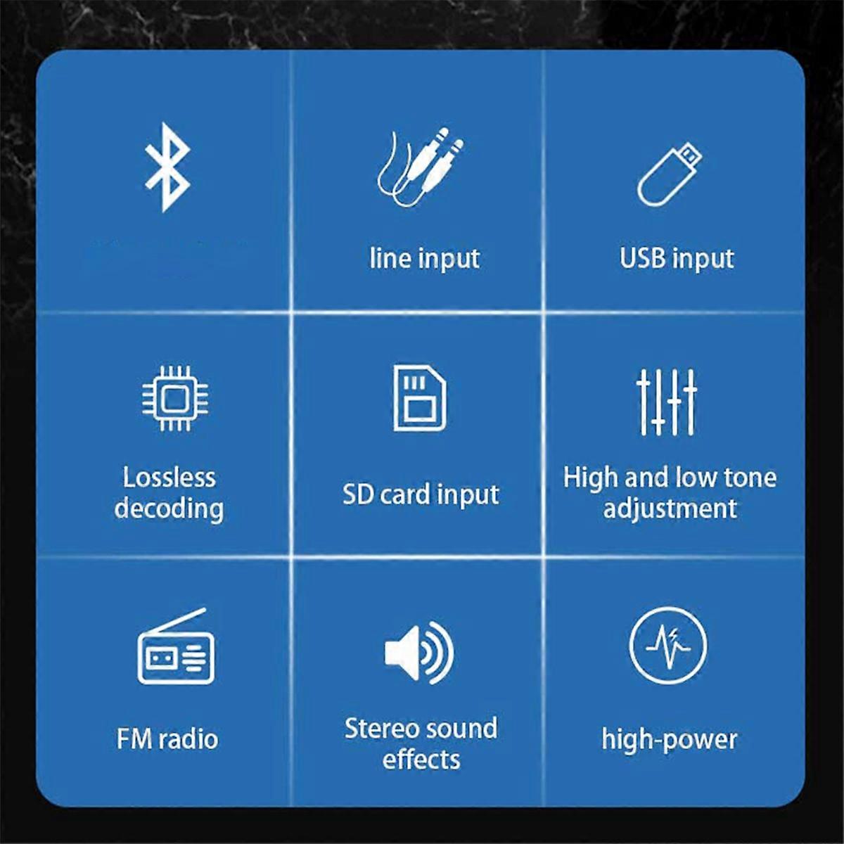 4.0 Channel Car Amplifier Bluetooth Amplifier EU PLUG