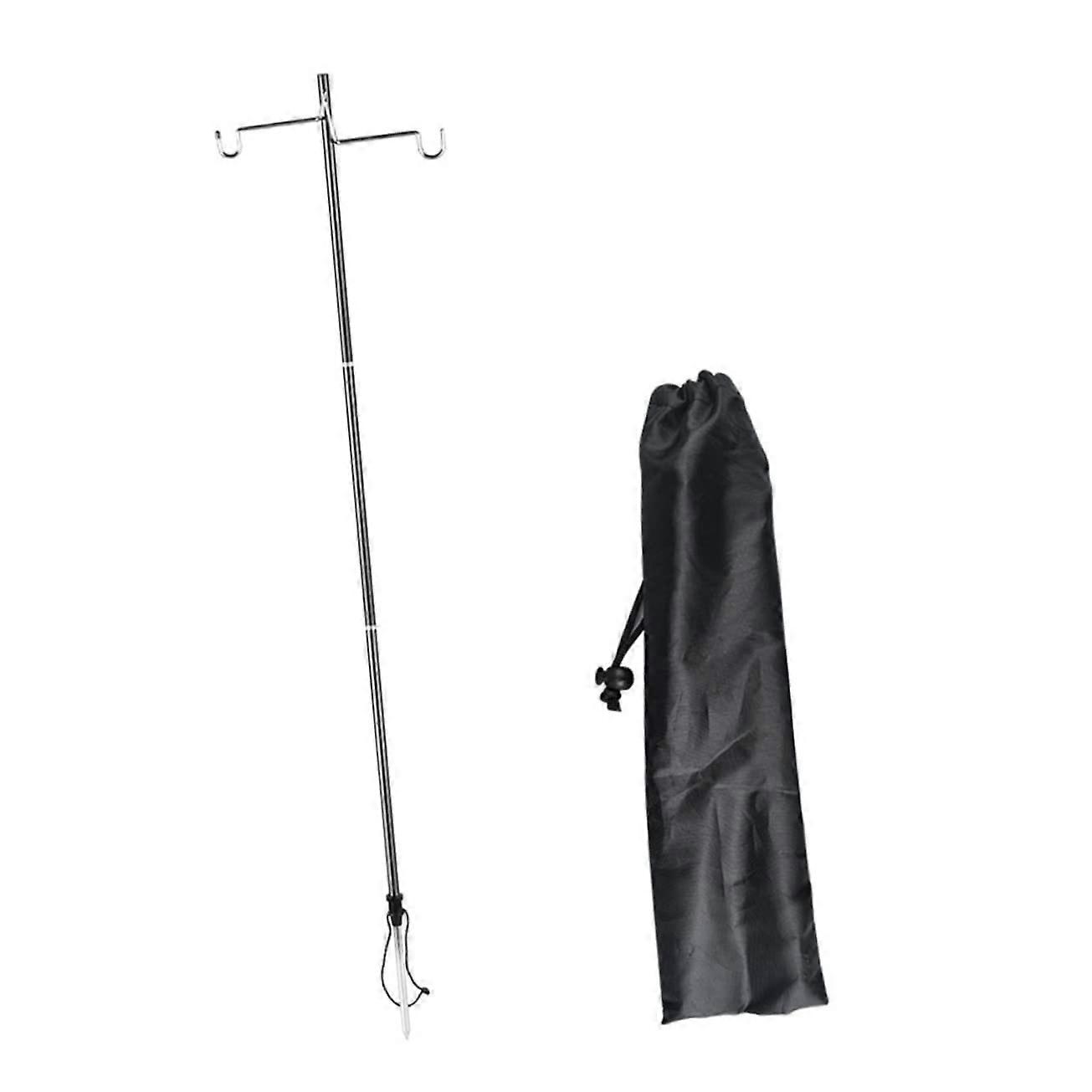 1Satz Faltbarer Lampenstaender Collapsible Camping Lamp Stand, Double-Use Ground Lantern Holder, Rust-Resistant Outdoor