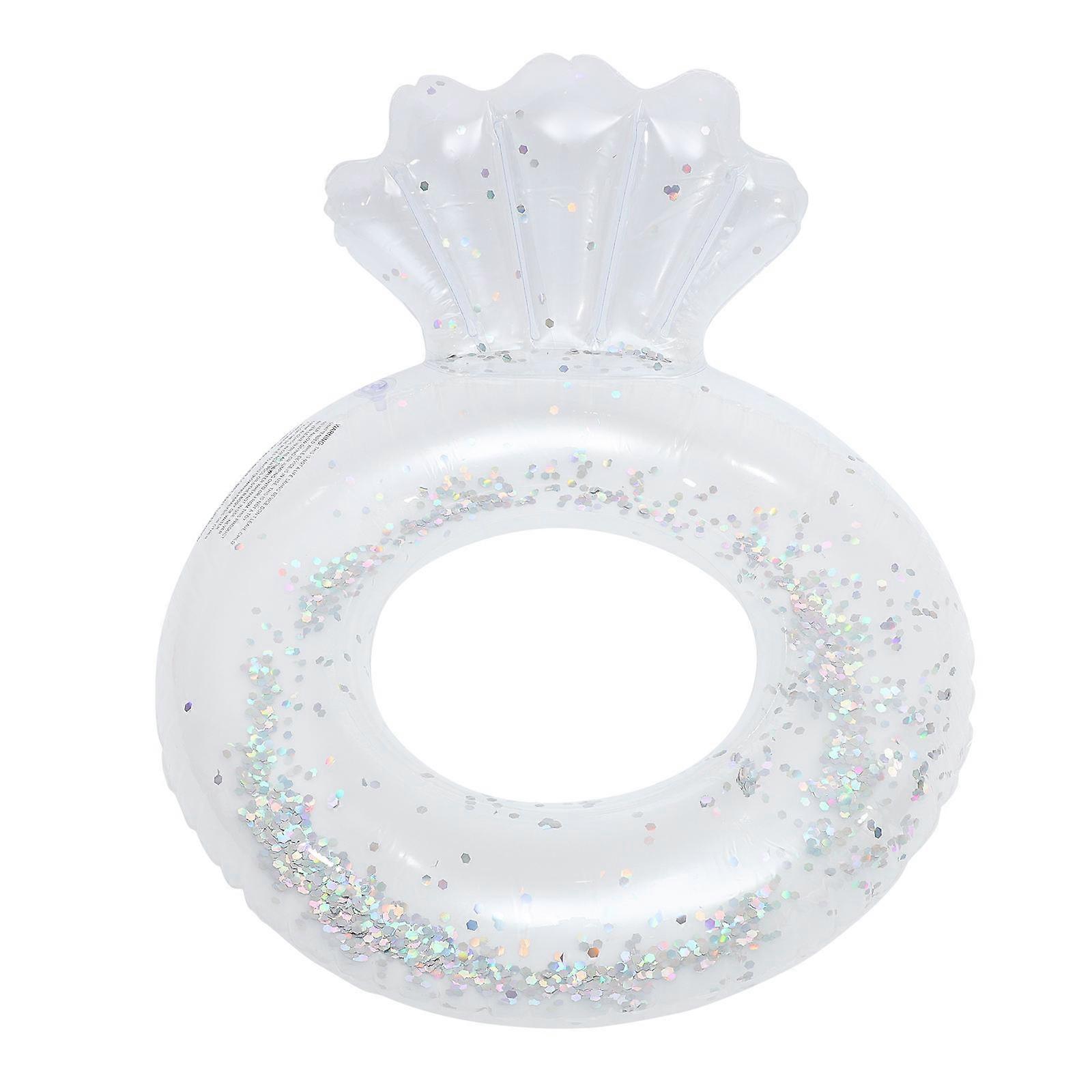 It sounds like you're describing a product listing or description for an inflatable swimming ring. Here's a polished and professional version of that