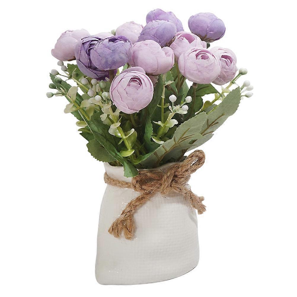 Artificial Potted Plants 1Pack Simulated Flower Bonsai Decorative for Offices and Living Rooms in Assorted Color