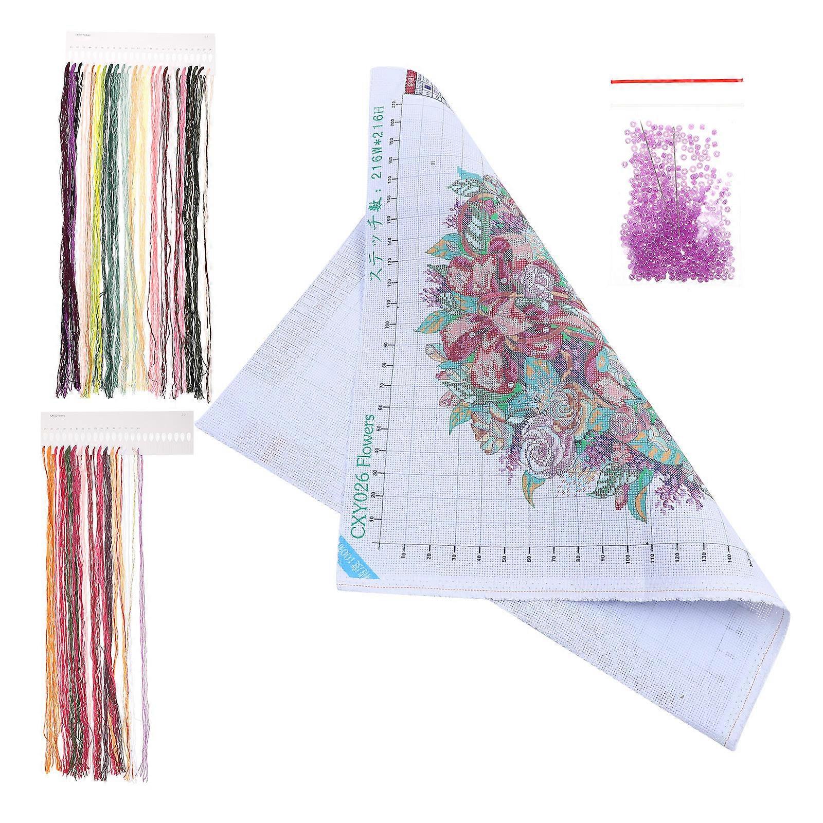 Embroidery Tool Kit For Beginners DIY Tools Square 58X58cm Multi Color For Home Decoration 1 Set