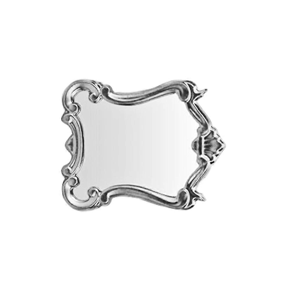 Retro Miniature Mirror Model for Decoration Silver Resin Accessory