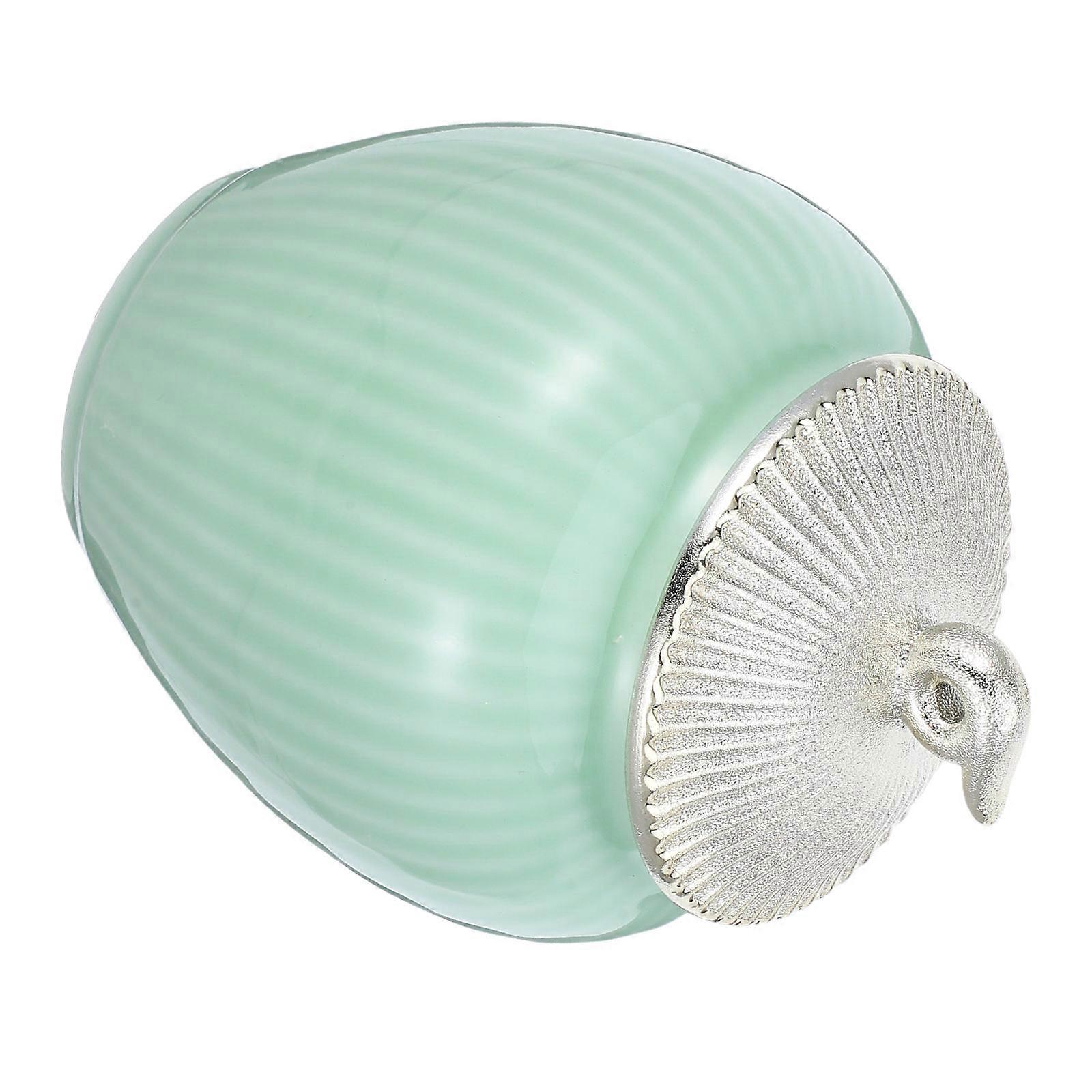 Chinese Style Tea Jar Round Ceramic Tea Storage Container For Food Storing 238ml Storage 1Pack