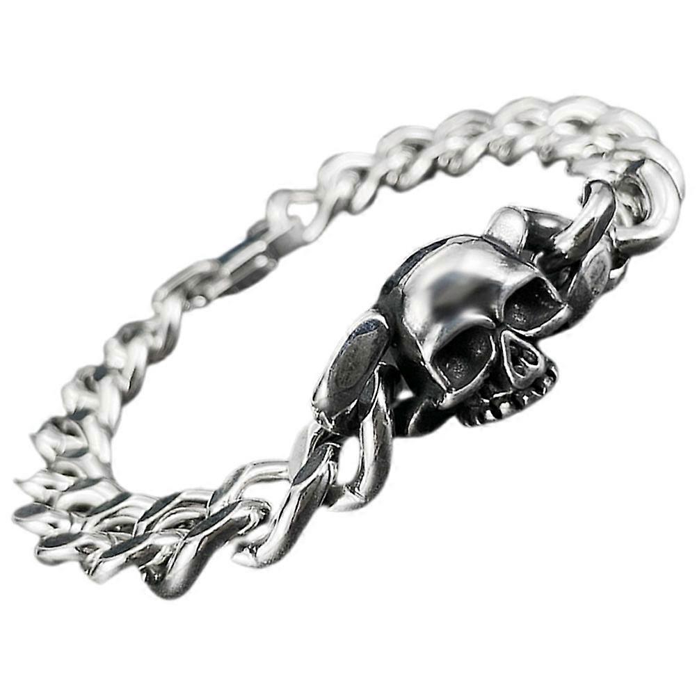 Here's a refined and professional product description for your **Punk Style Bracelet**:
 
### **Punk Style Bracelet – Gothic Skull Wrist Chain for