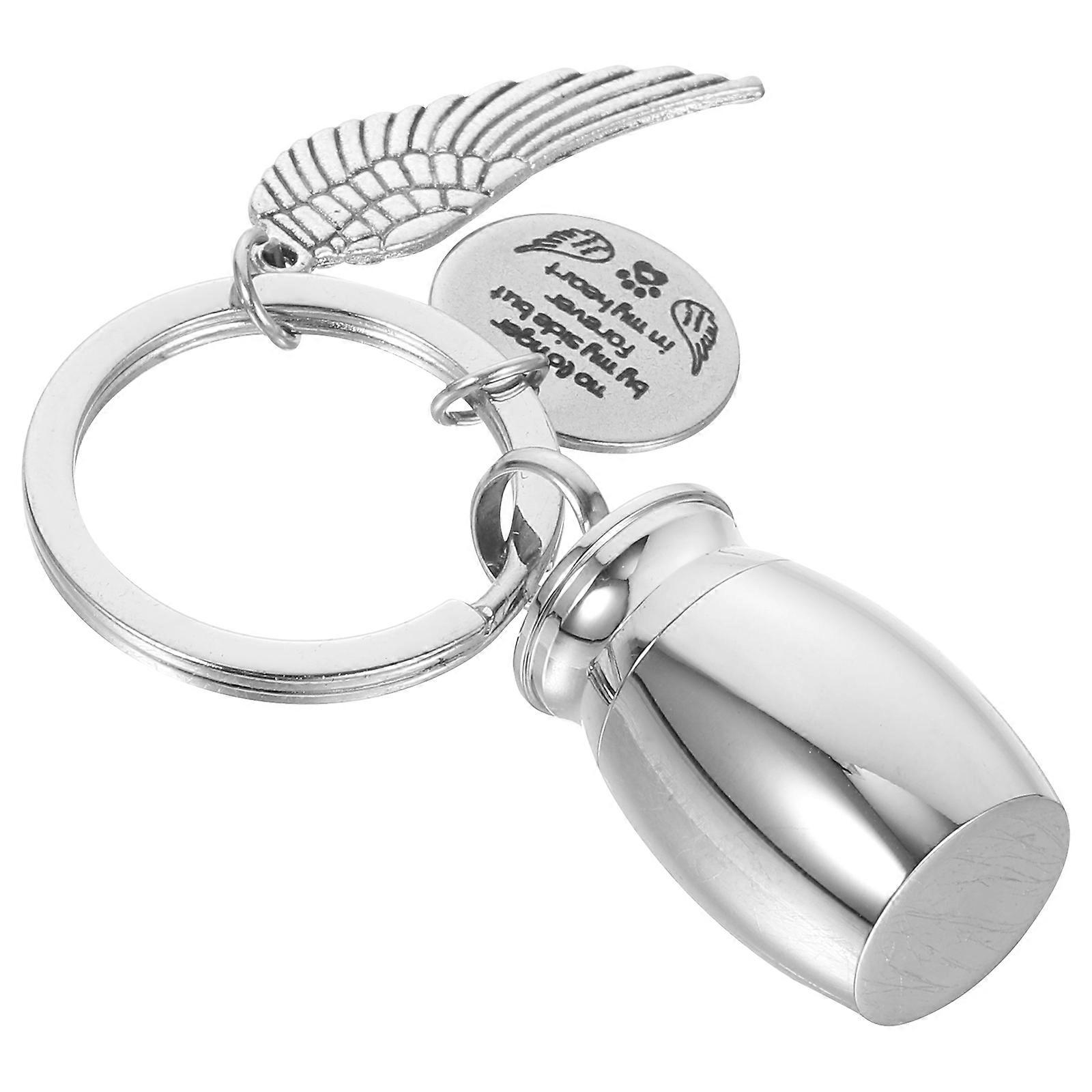 Mini Urn Memorial Keychain Small Cremation Urn Keepsake Keychain for Ashes