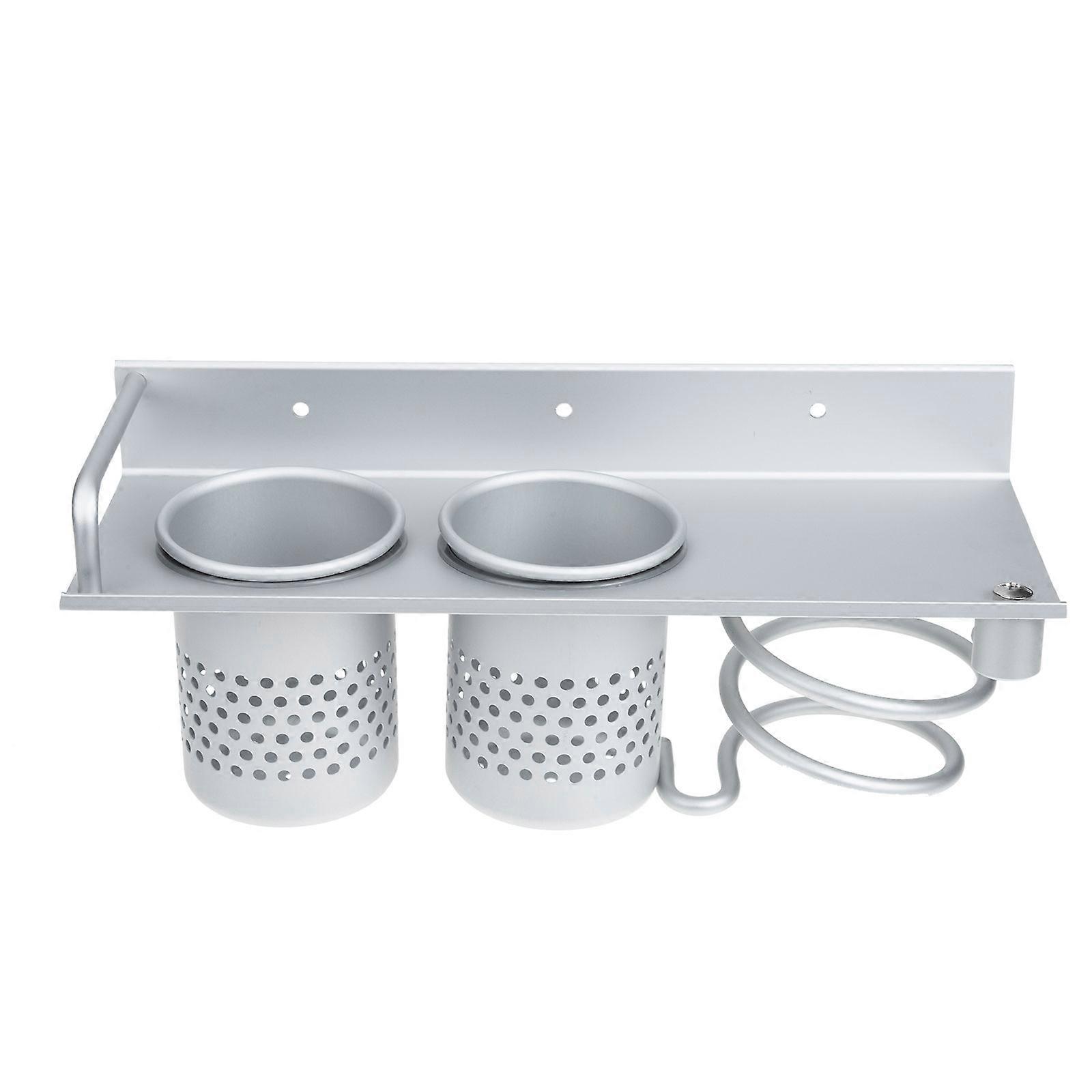 Hair Styling Tools Organizer Wall Mount Bathroom Rack Durable Surface 1Pcs