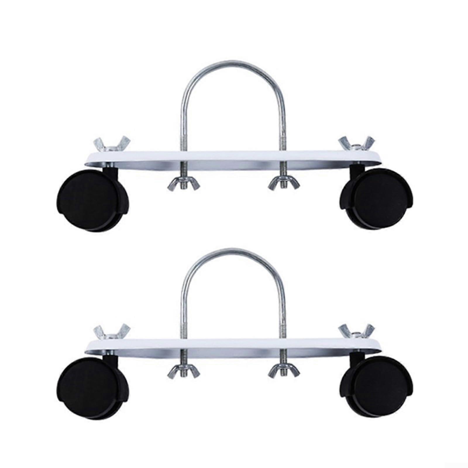 Mobile Pulley Bracket Two Piece For Oiled Radiators 360 Degree Rotatable Electric Heater Support Roller Black