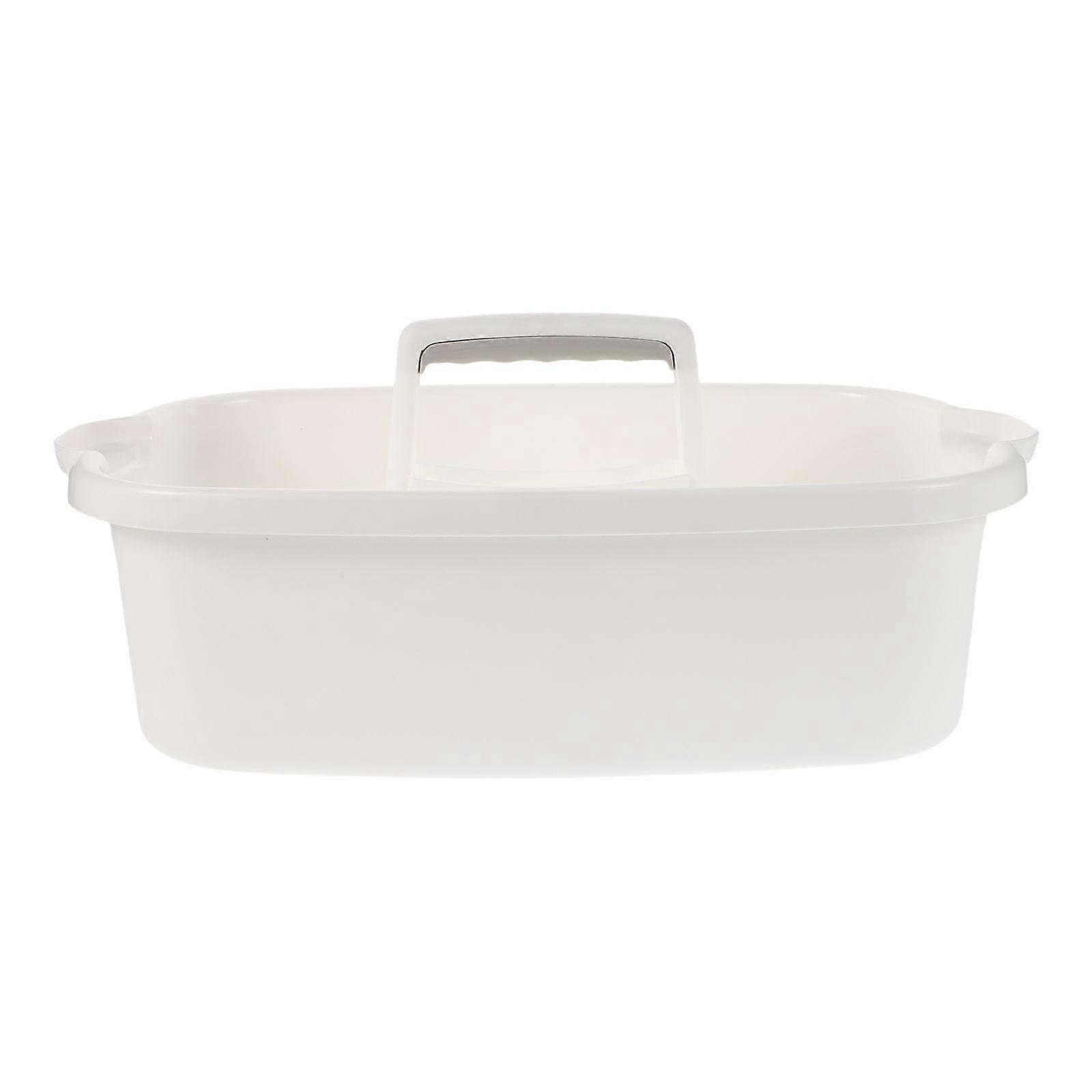 Large Cleaning Supplies Basket Portable Shower Basket Supply Organizer with Handle Plastic Bucket Tool Storage for Bathroom Bedroom Kitchen College Do