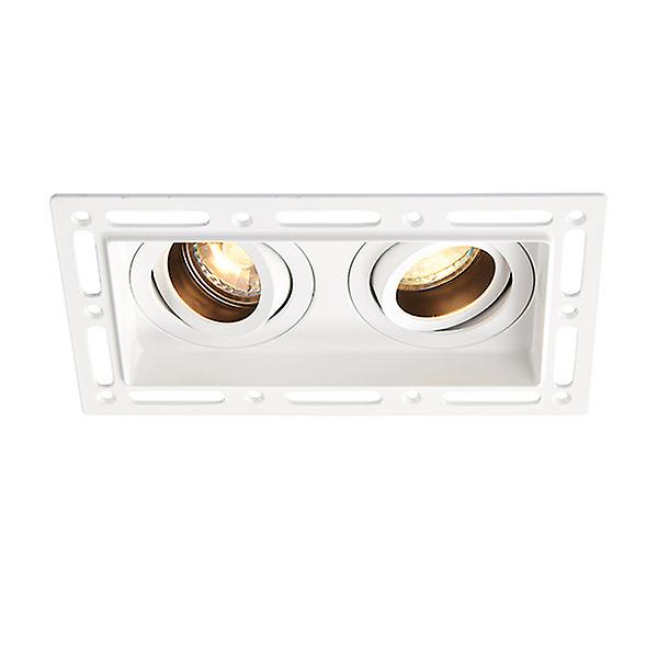Saxby Trimless Downlight Twin Trimless Recessed GU10 Dimmable Downlights Tiltable