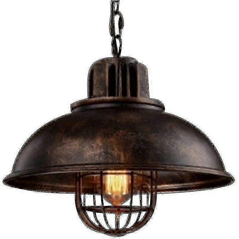 Vintage Industrial Pendant Light with E27 Fitting - UK Rustic Loft-Style Lamp