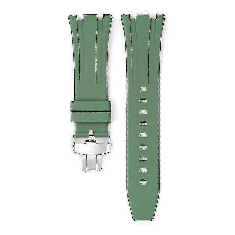 For Audemars Piguet Royal Oak 15500/15400 Silver Butterfly Clasp Strap 26MM
