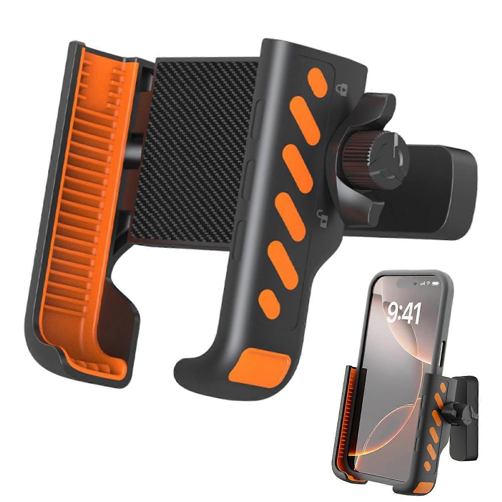 Magnetic phone mount for golf cart, 360° swivel holder with nonslip base, quick release, for mobile use in various vehicles.