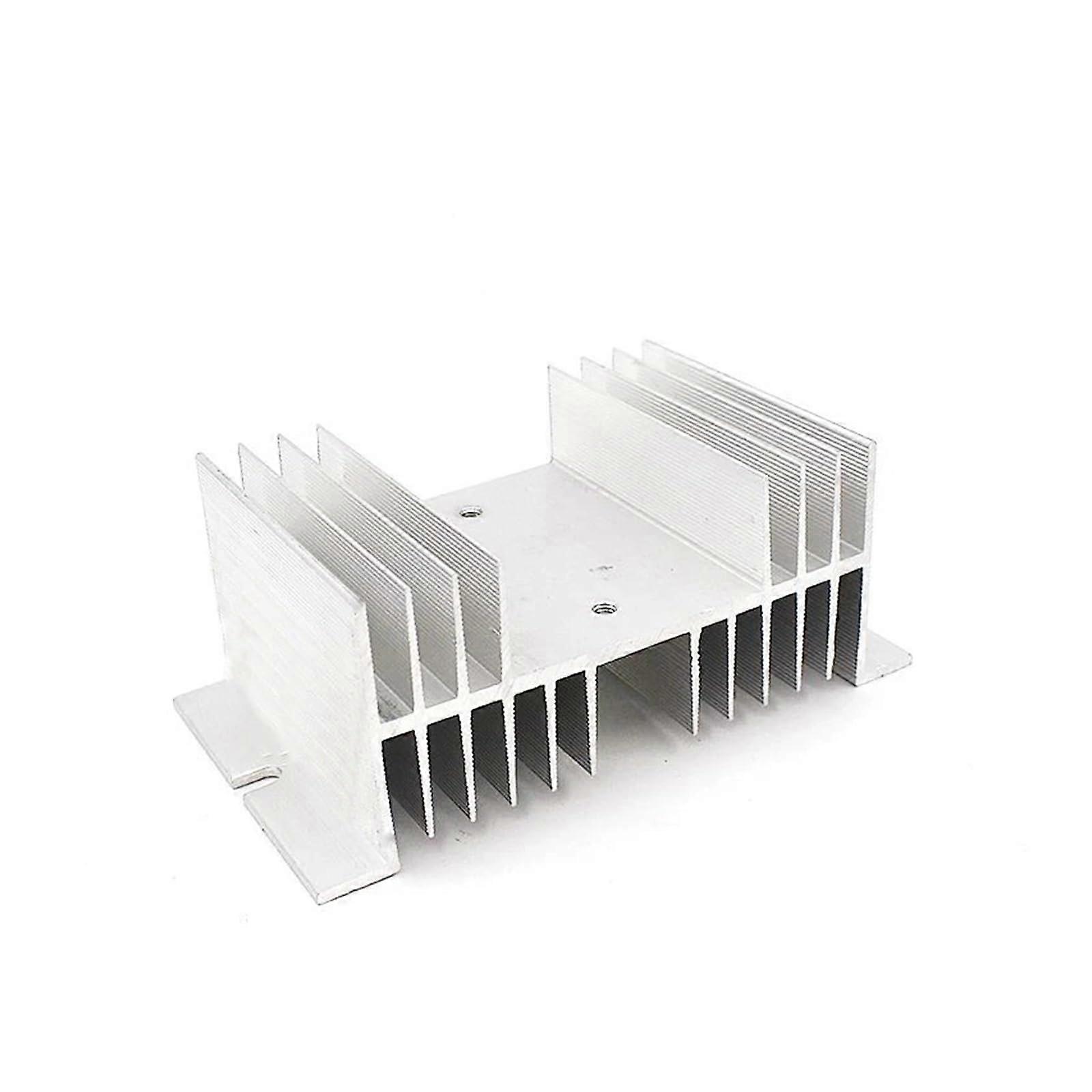 Aluminum Heat Sink Dissipation Radiator Base Plate for Single Phase SSR 40-100A Solid State Relay, Durable and Efficient Cooling