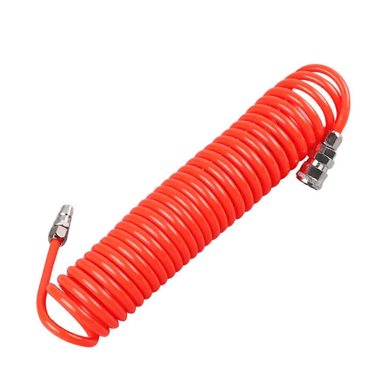 Retractable air hose for compressors with rotating and bending restrictions, spiral hose for compressed air, 9 meters long, ideal for air tools.