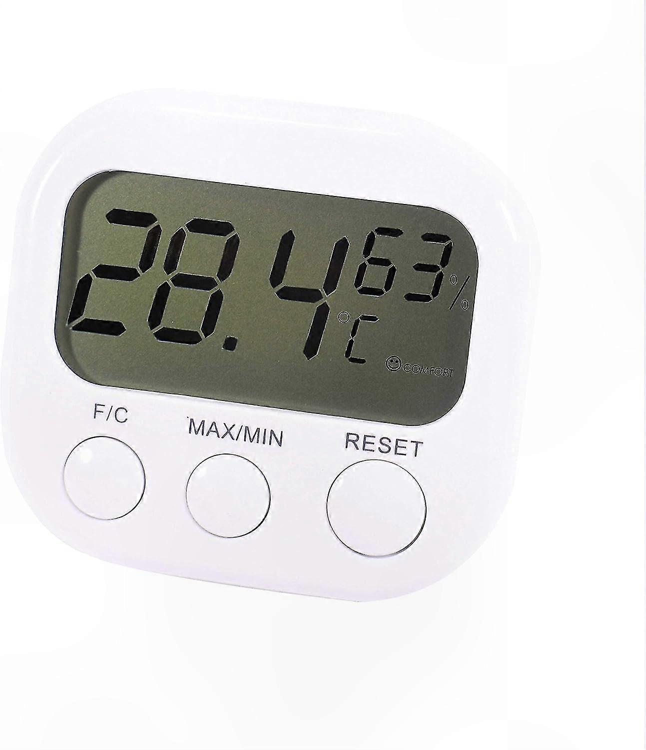 Indoor Digital Thermometer with Hygrometer, LCD Display for Humidity Monitoring, Ideal for Cold Weather Use