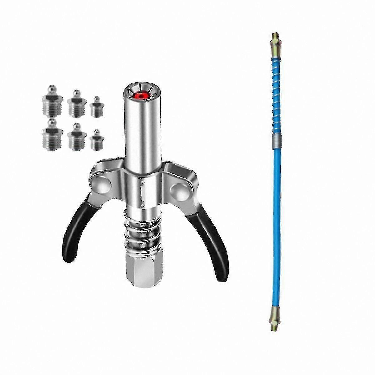 Heavy-Duty Grease Coupler with Quick Release, NPTI/8, 10000 PSI, Two-Press Easy Injector