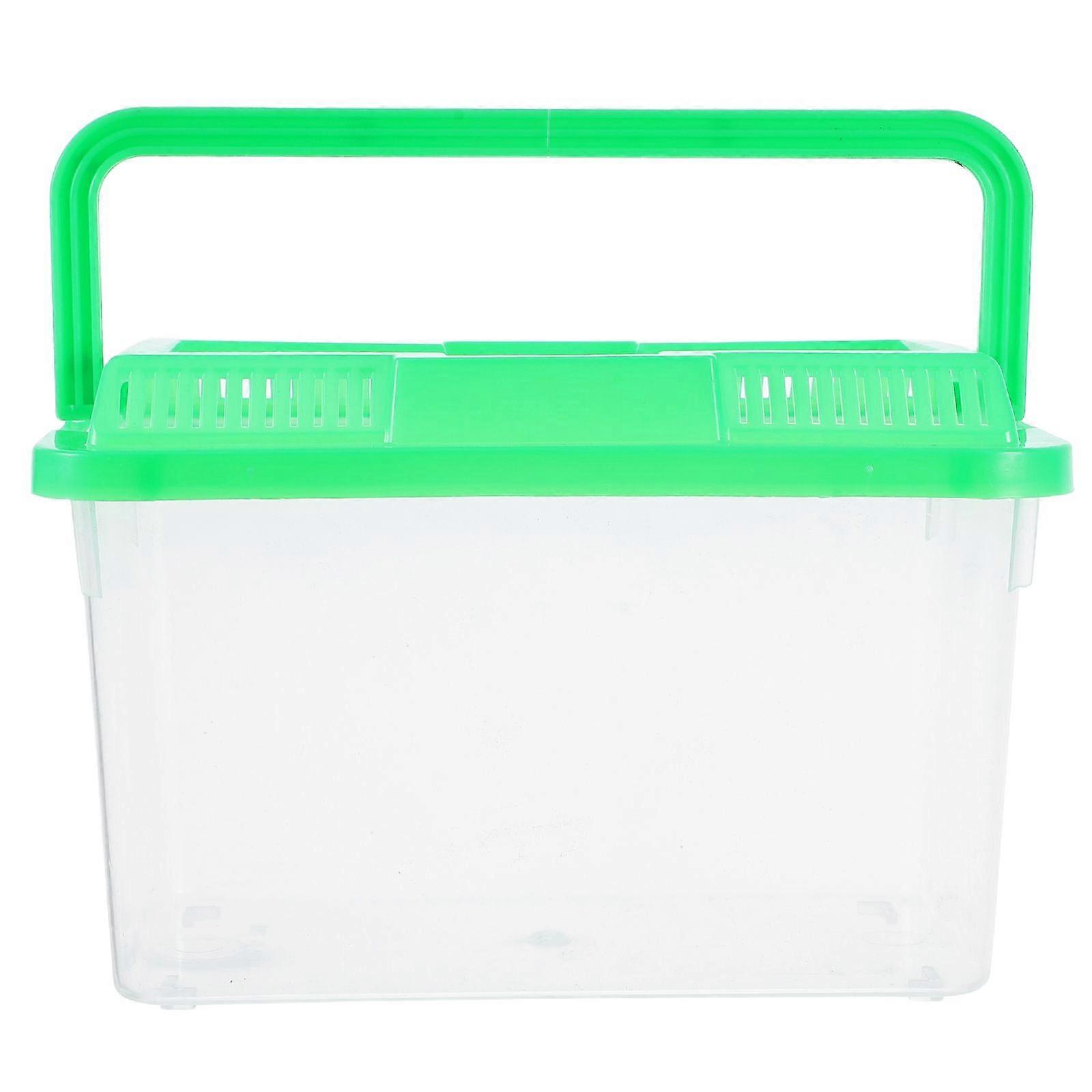 Mini Portable Fish Tank Handheld Aquarium For Turtle And Pet Fish Small Clear Fish Tank Plastic Fish Case Breeding Case With Handle