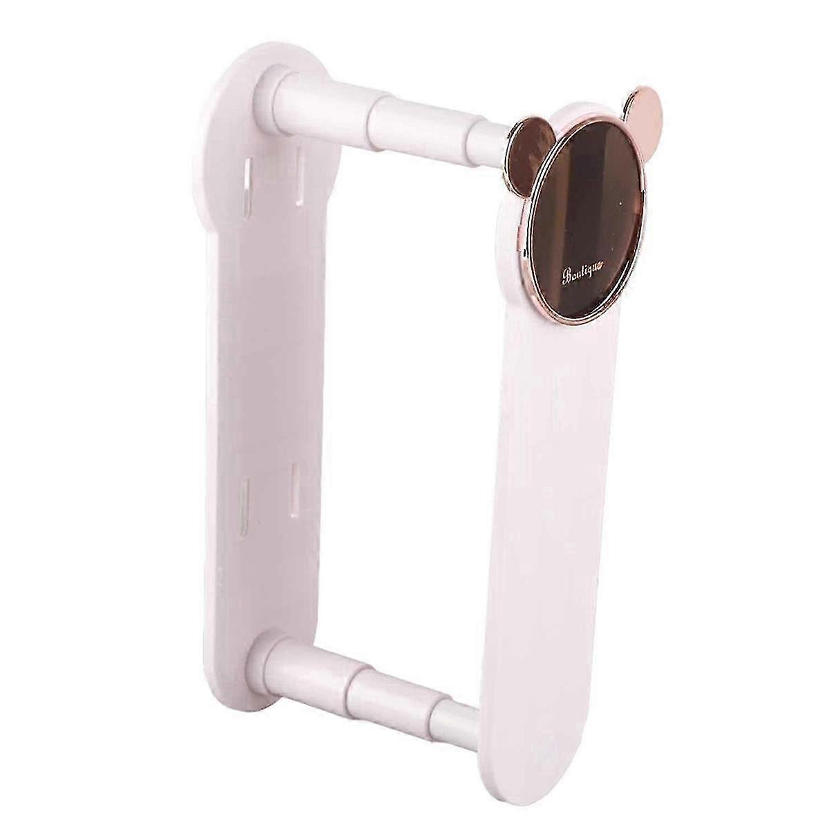 Closet Organizer with Retractable Hangars: White Hanger Stacker for Efficient Clothing Storage in Your Laundry Room