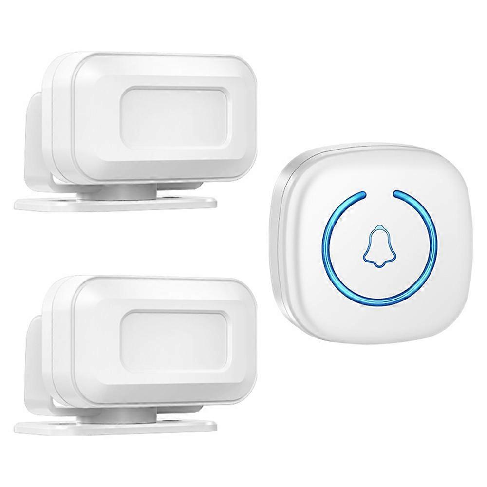 M8 Commercial Wireless Sensor Infrared Motion Detector Welcome Doorbell Chime with 2 Transmitter+1