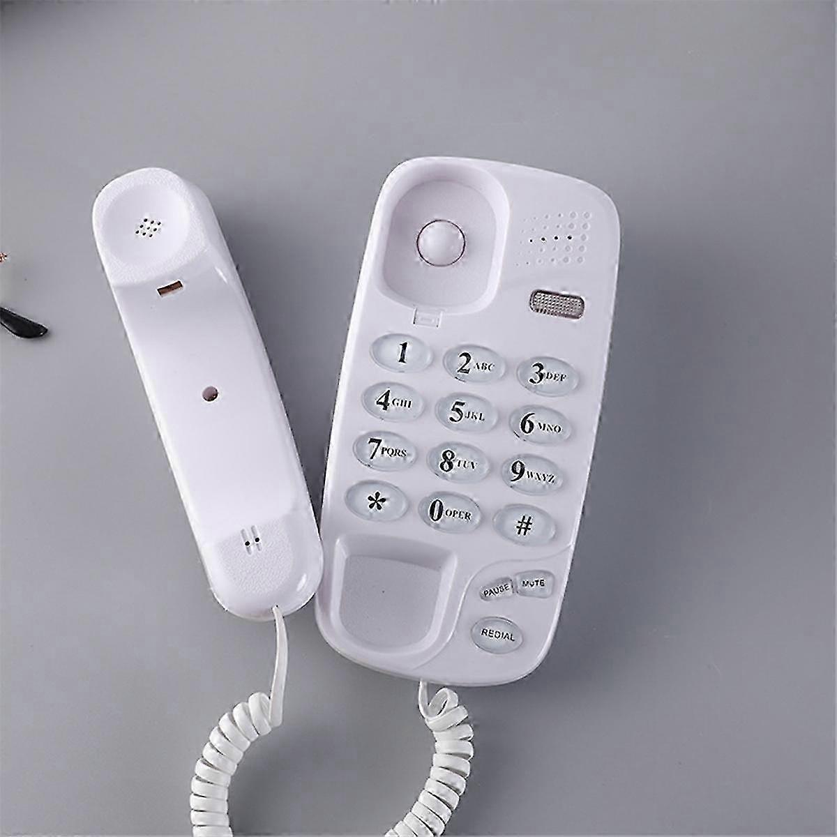 Wall-Mounted Corded Telephone with Desk Option for Home or Office Use