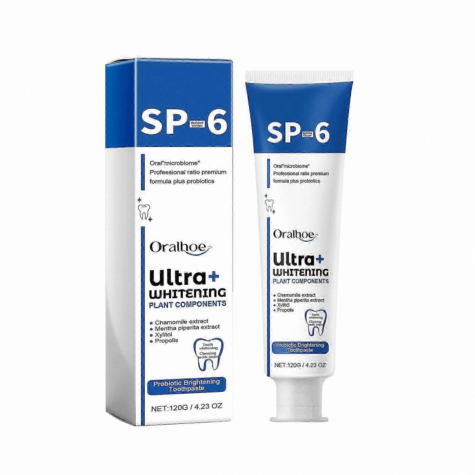 Probiotic Whitening Toothpaste for Bright Smile and Fresh Breath, Ultra Whitening Formula