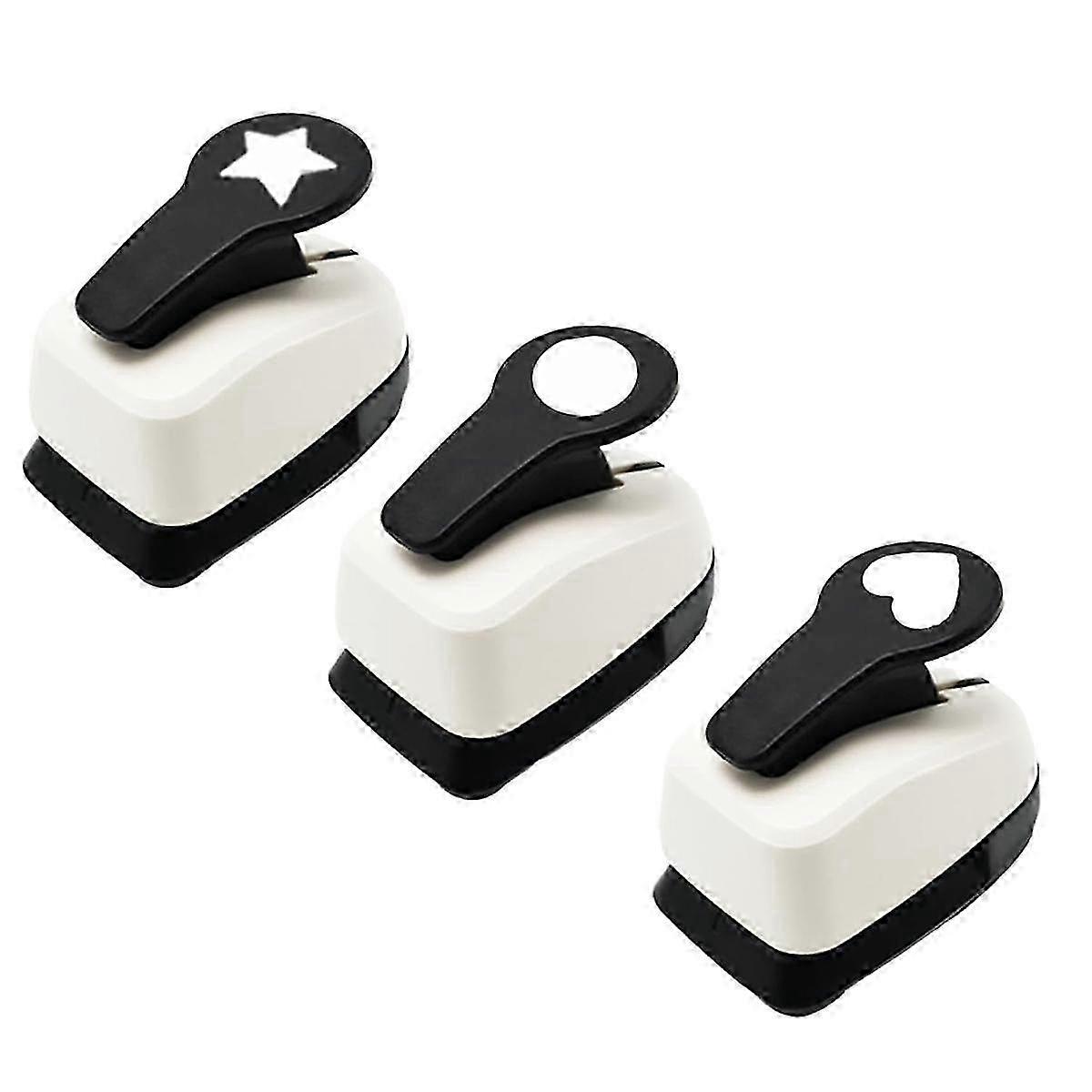 Paper Punch, Heart & Circle Shape Hole Punches with Star Design 1 inch for Crafting and Scrapbooking Use