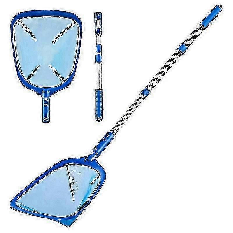 3-Section Telescopic Pool Skimmer Net with Fine Mesh for Efficient ...
