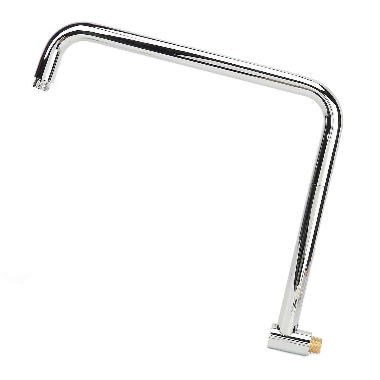 RVS S-vorm douchearmverlenging 33cm met flens