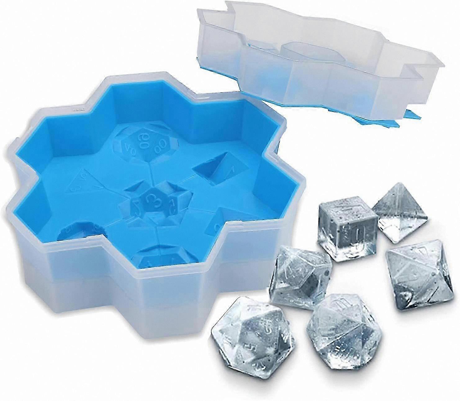Stackable Ice Cube Trays with Lids for Cocktails, BPA-Free Silicone Dice Molds for Freezer Use