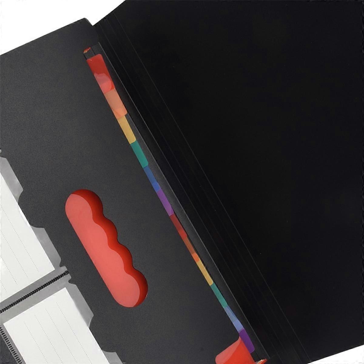 Document Organizer 13 Pockets Expanding Folder with Mesh Bag & Color Label 13 Monthly Bill Receipt