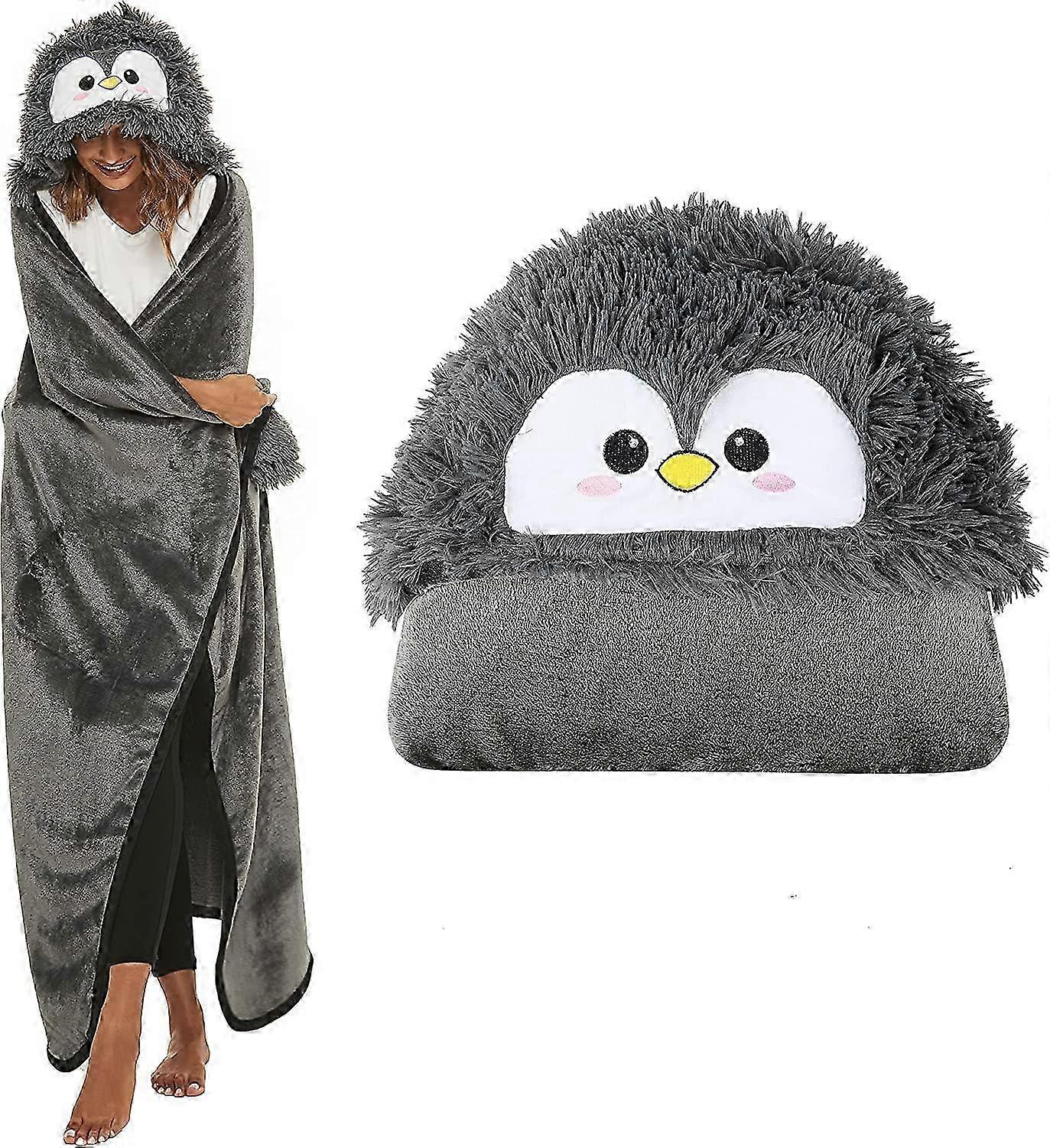 2025 ILWHE Cuddly Penguin sofa Blanket Portable