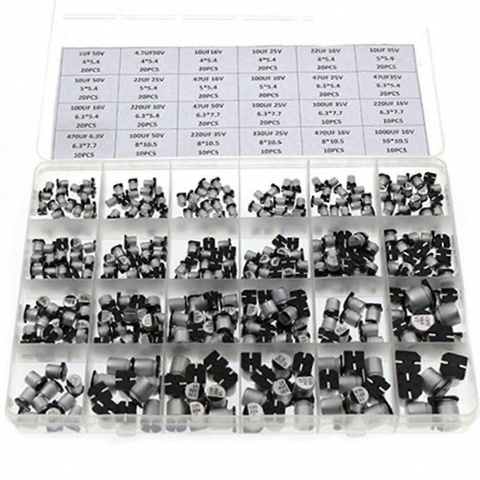 20 Capacitance Tolerance 1UF~1000UF SMD Electrolytic Capacitors Metal Frame