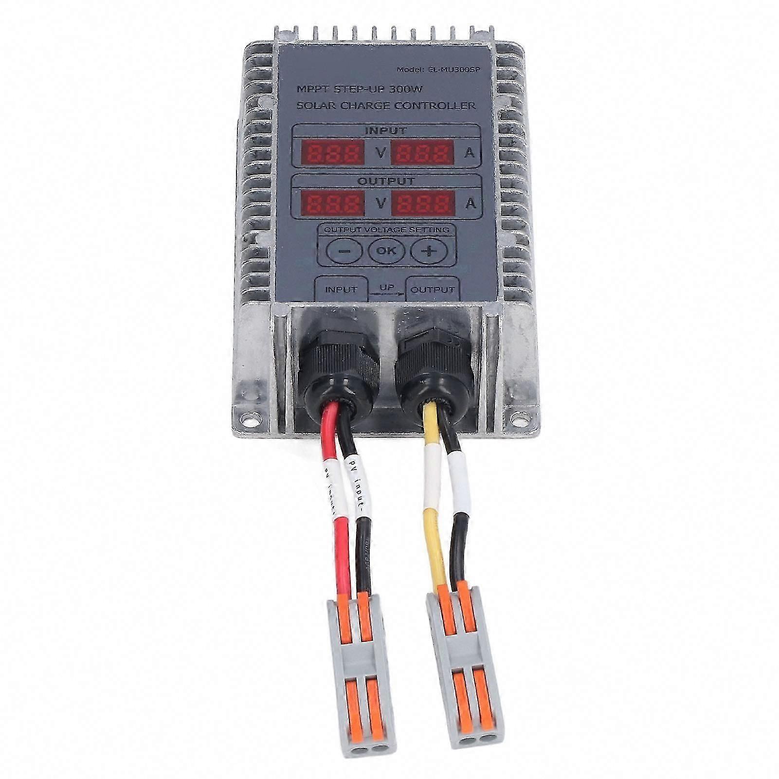 Solar Battery Charge Controller MPPT 24-85V 300W Waterproof with Display, Voltage Adjustable Boost