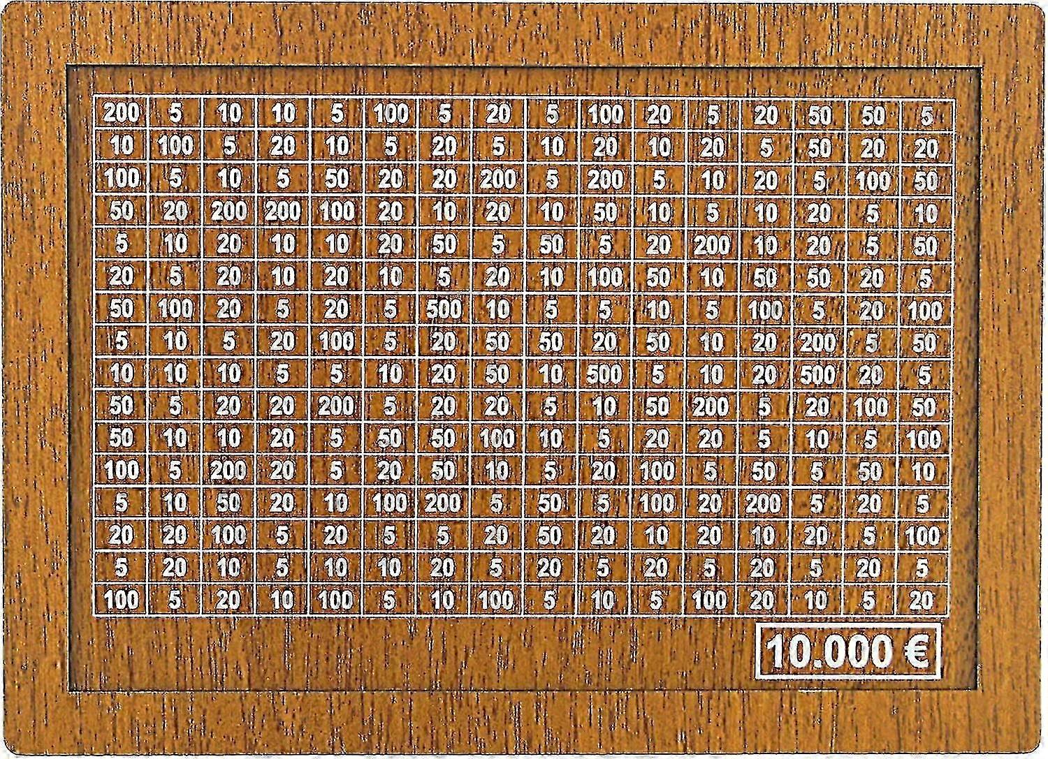 Savings Tracker Box with Tickable Numbers and Goal Setting