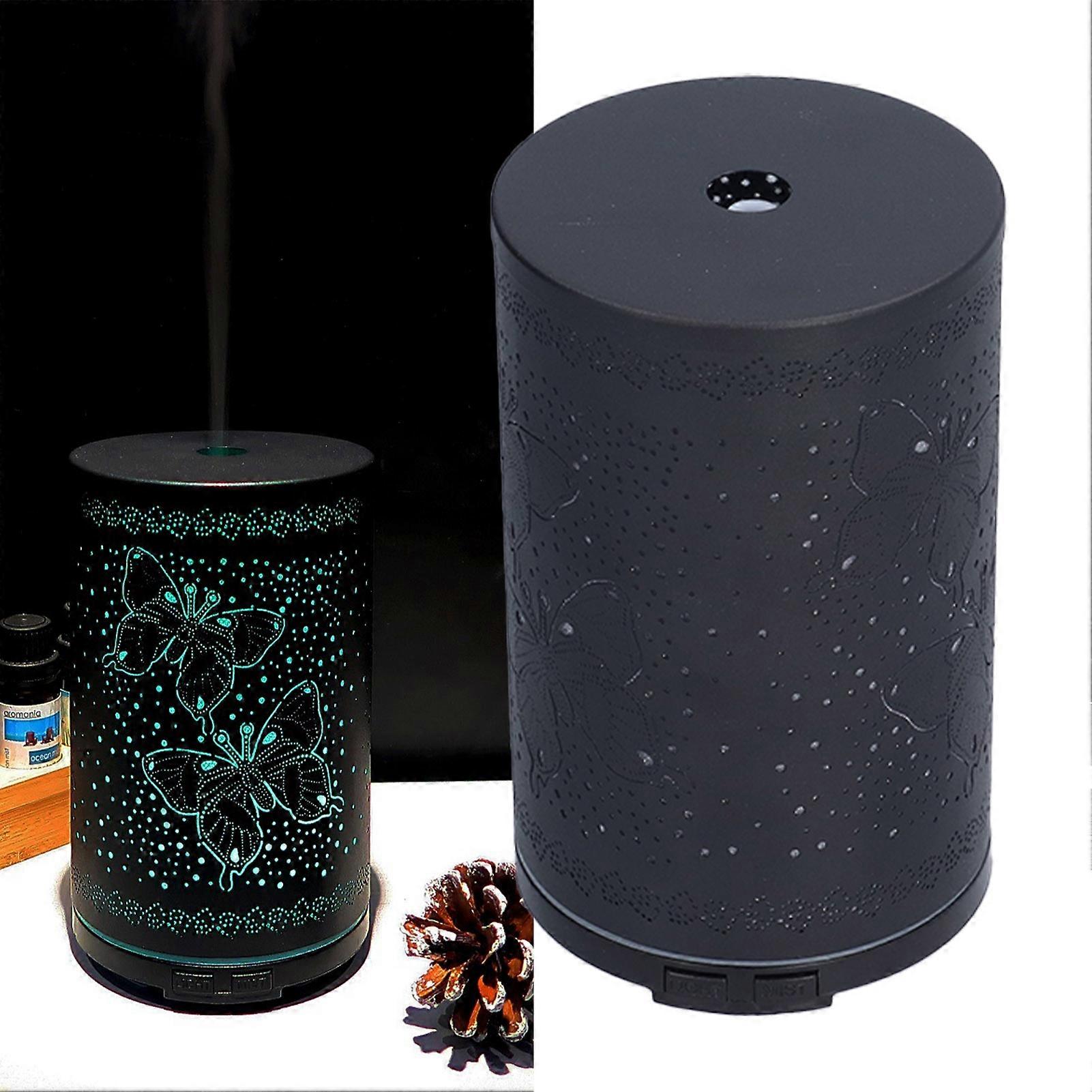 100ml Butterfly Pattern Aroma Diffuser Black 9.8x15.5cm Office