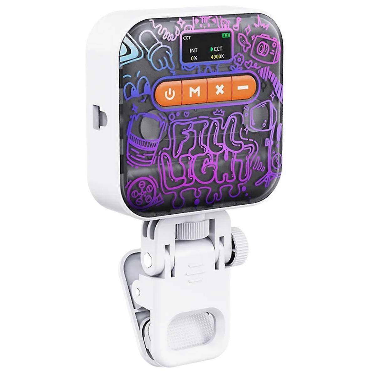 RGB Portable Selfie Fill Light,Magnetic Mobile Phone Fill Light,B