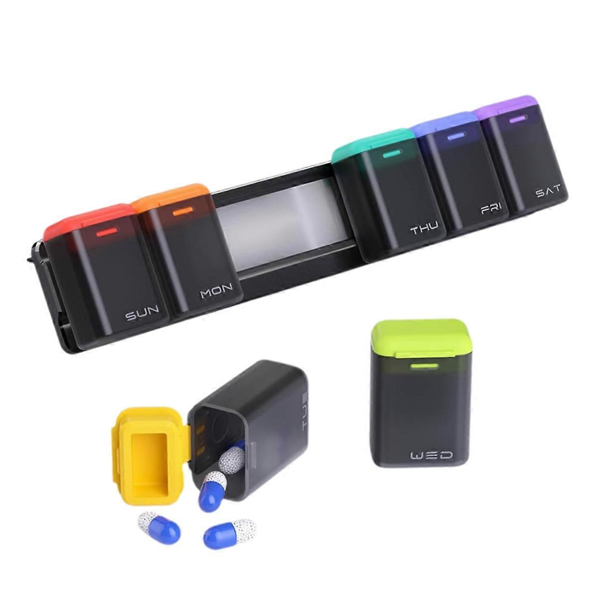Weekly Pill Organizer Magnetic, Removable Pill Box 7 Day 1 Time A Day, Pill Case, Week Once Daily Medication Dispenser