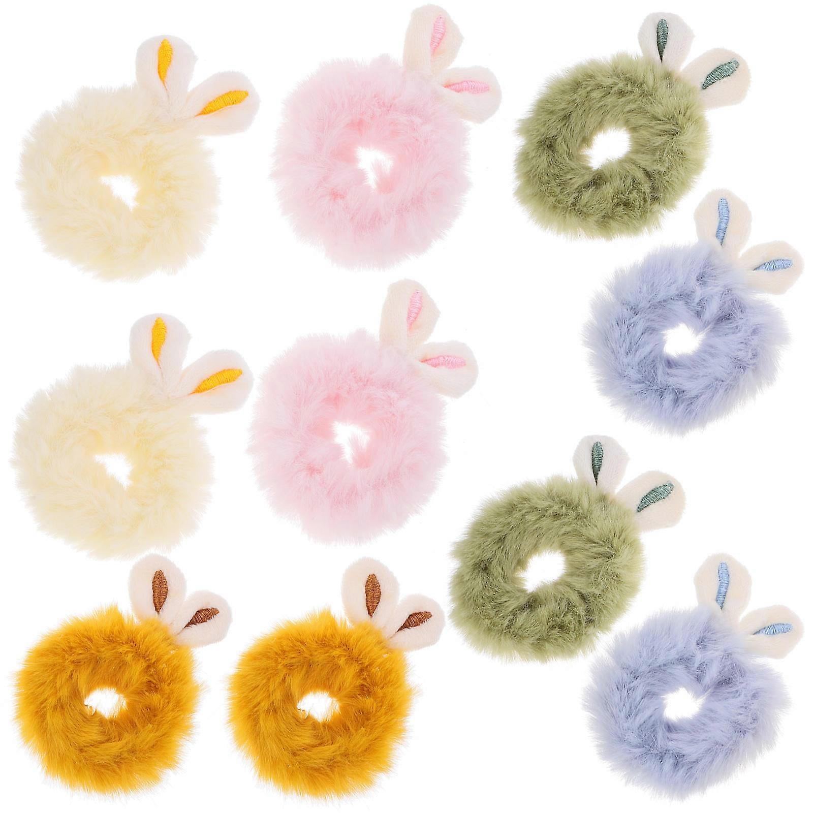 Plush Hair Ties Ponytail Holder for Decoration 40Pcs Assorted Colors