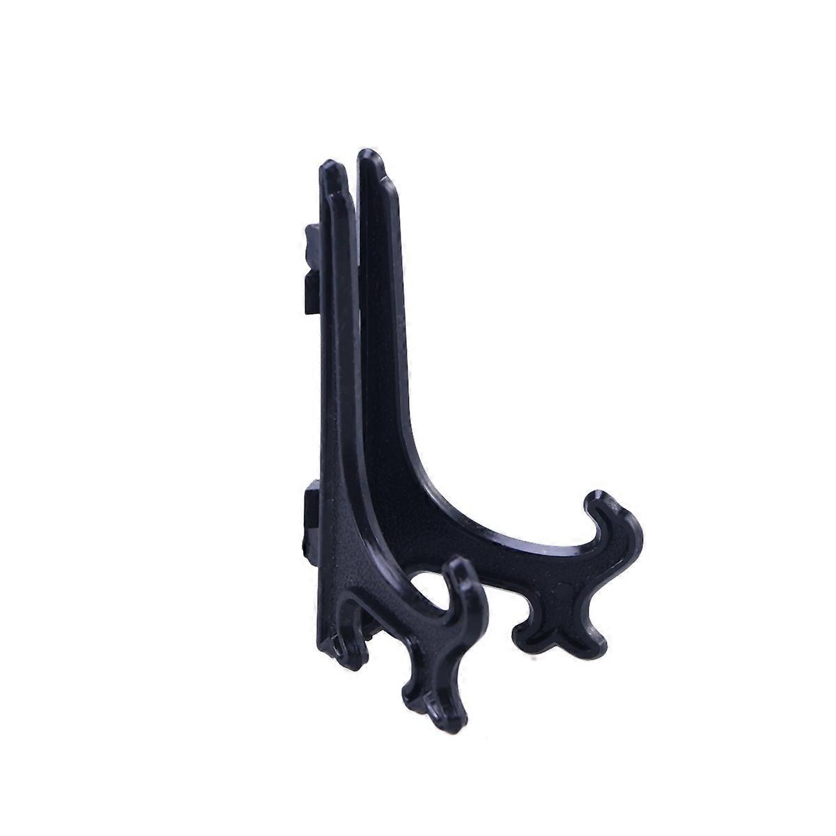Plate Pedestal Foldable Display Easel Stand for Home Decoration 12Pcs Black
