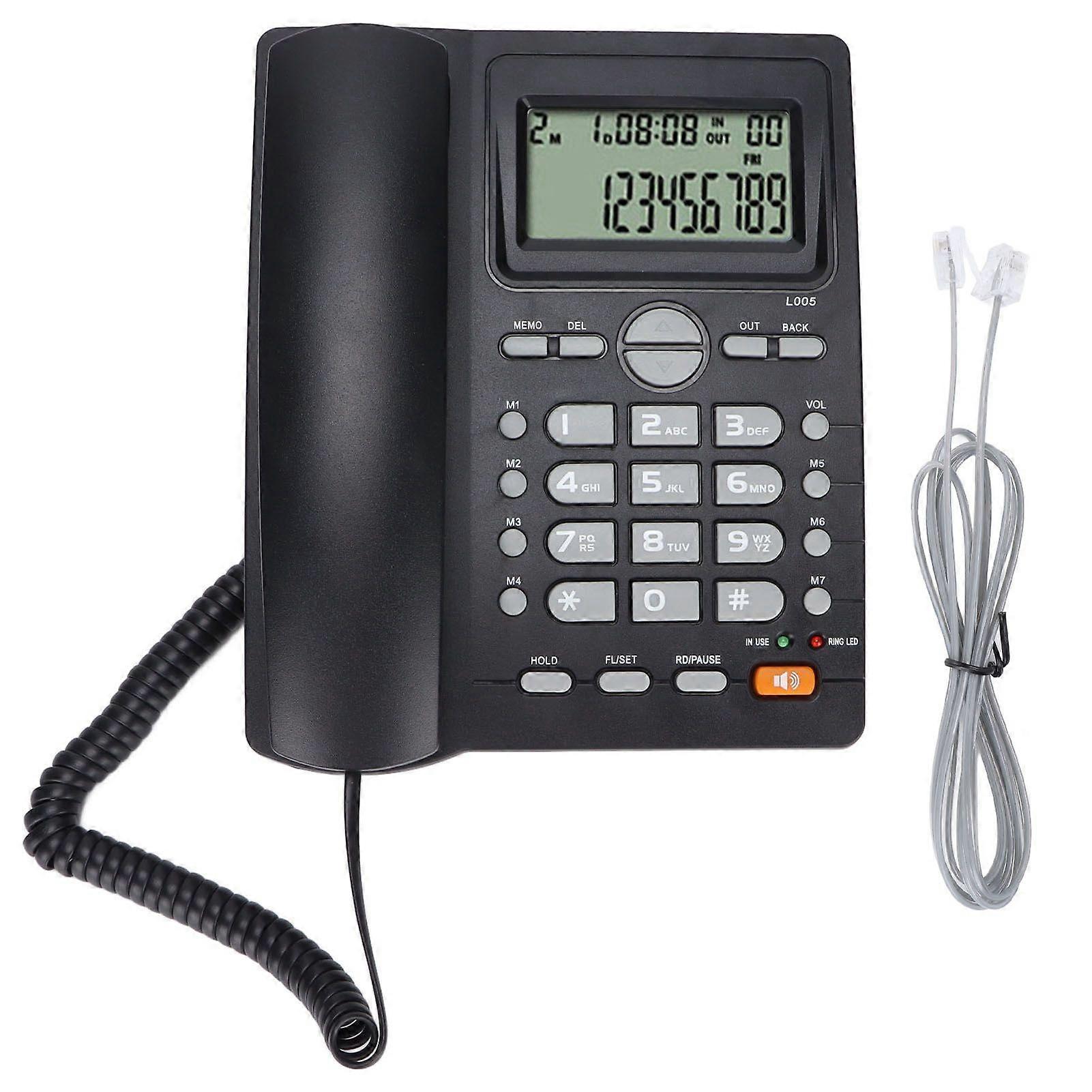 Corded Phone Noise Reduction Wired Telephone with Caller ID Mute Redial Function for Home Hotel Office