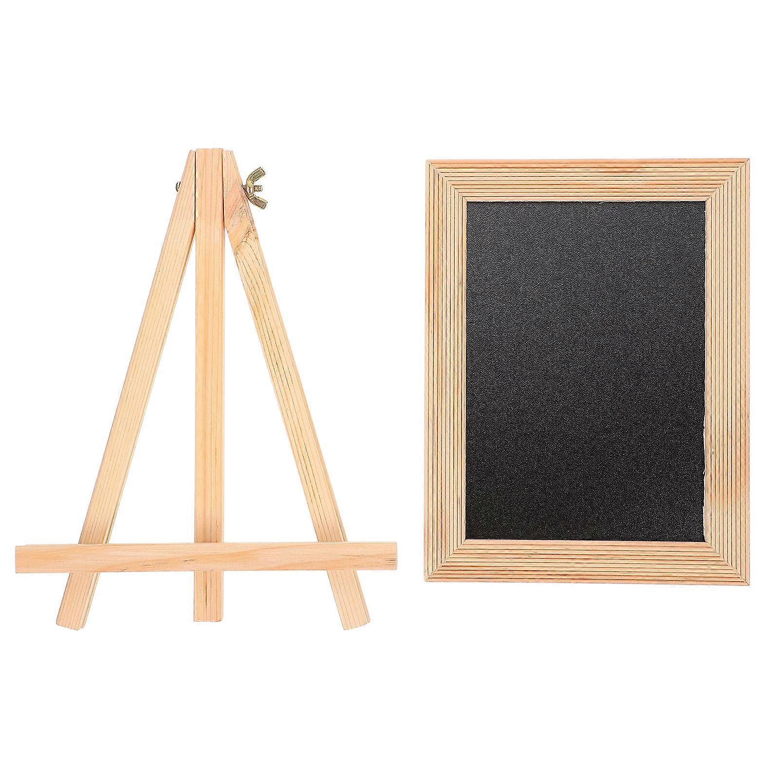 Chalkboard with Stand 1Set Black Wooden Erasable and Reusable Office Chalkboard for Home Use