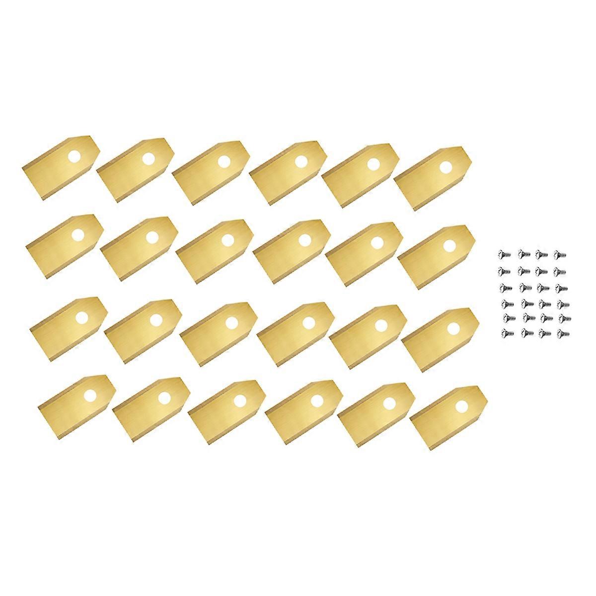 24PCS Blades with Screws for Navimow I105N/I108N/I110N/ H500N/H800N/H1500N/H3000N Lawn Mower Gold