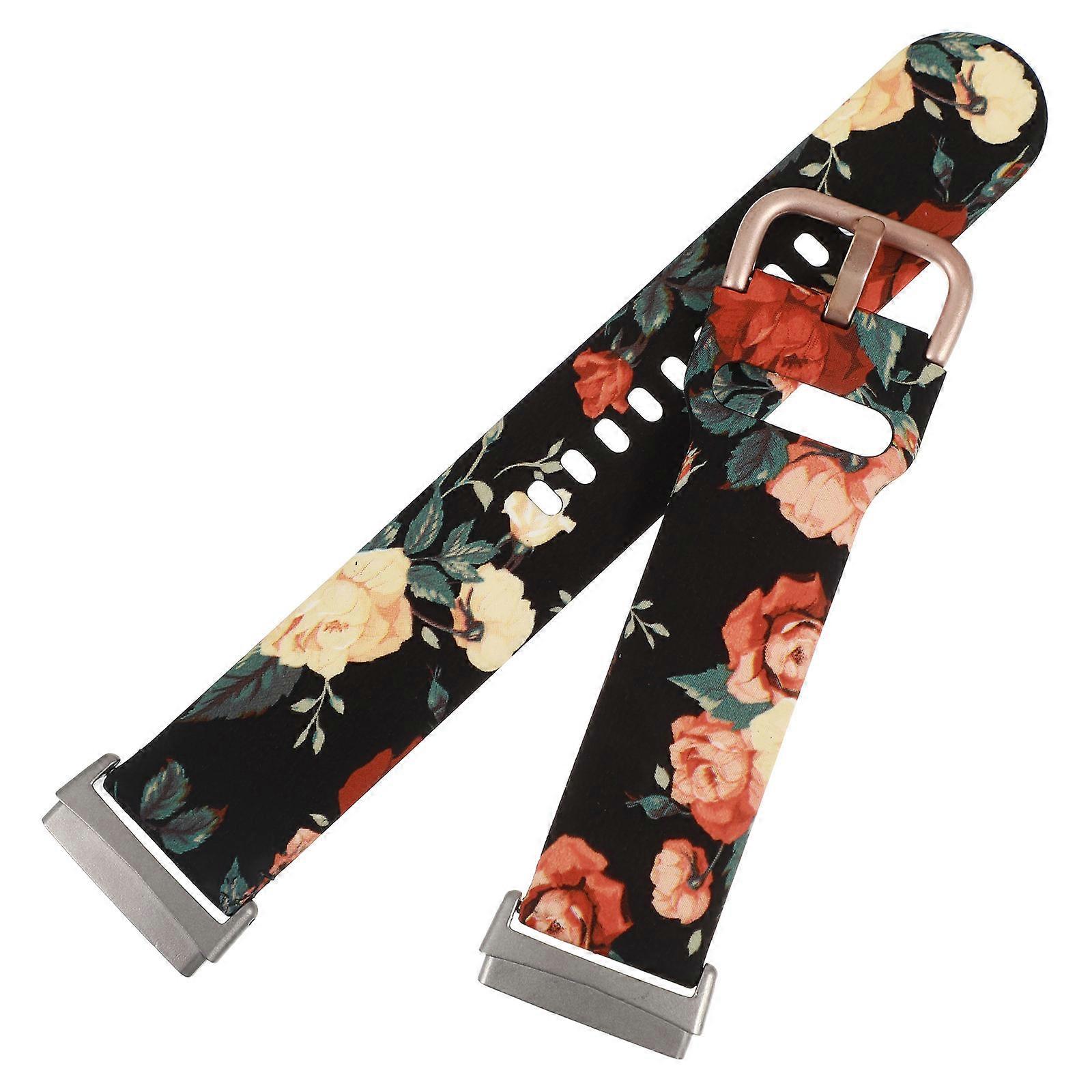 Printed Strap for Versa3 Smart Watch Band Tpu Material Orange