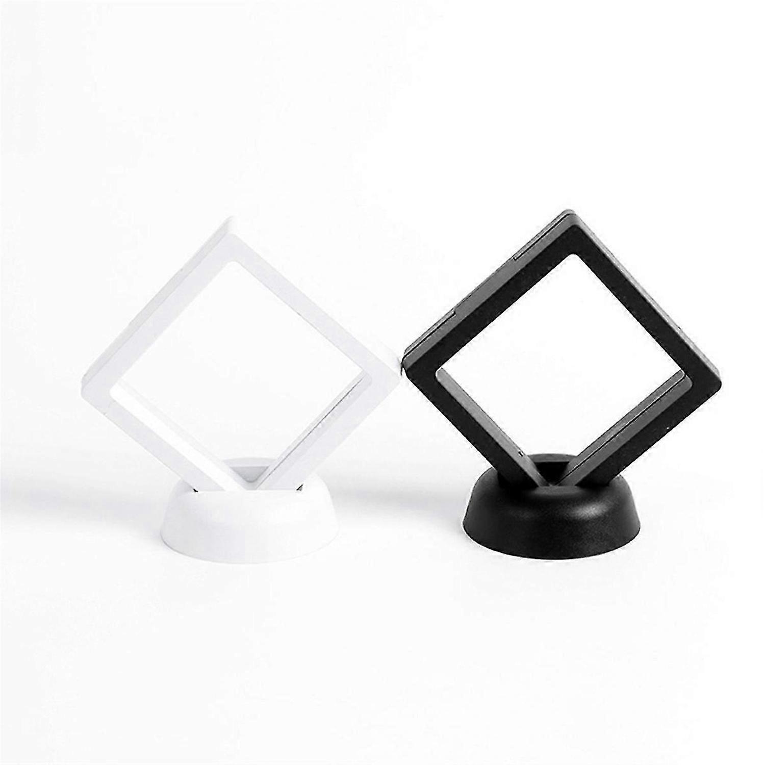 30Pcs 3D Floating Coin Display Frame Stand Storage Boxes B