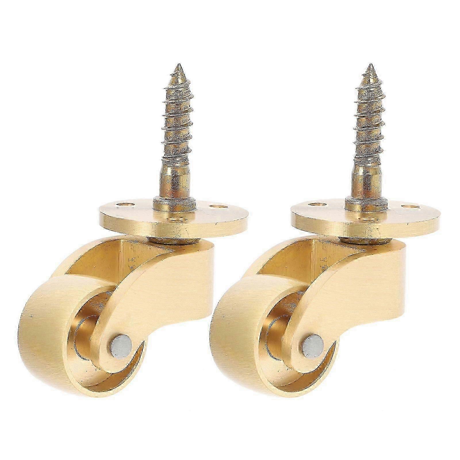 2025 Latest Model 2 Pcs Universal Caster Casters for Wire Shelving Heavy Duty Castors Golden