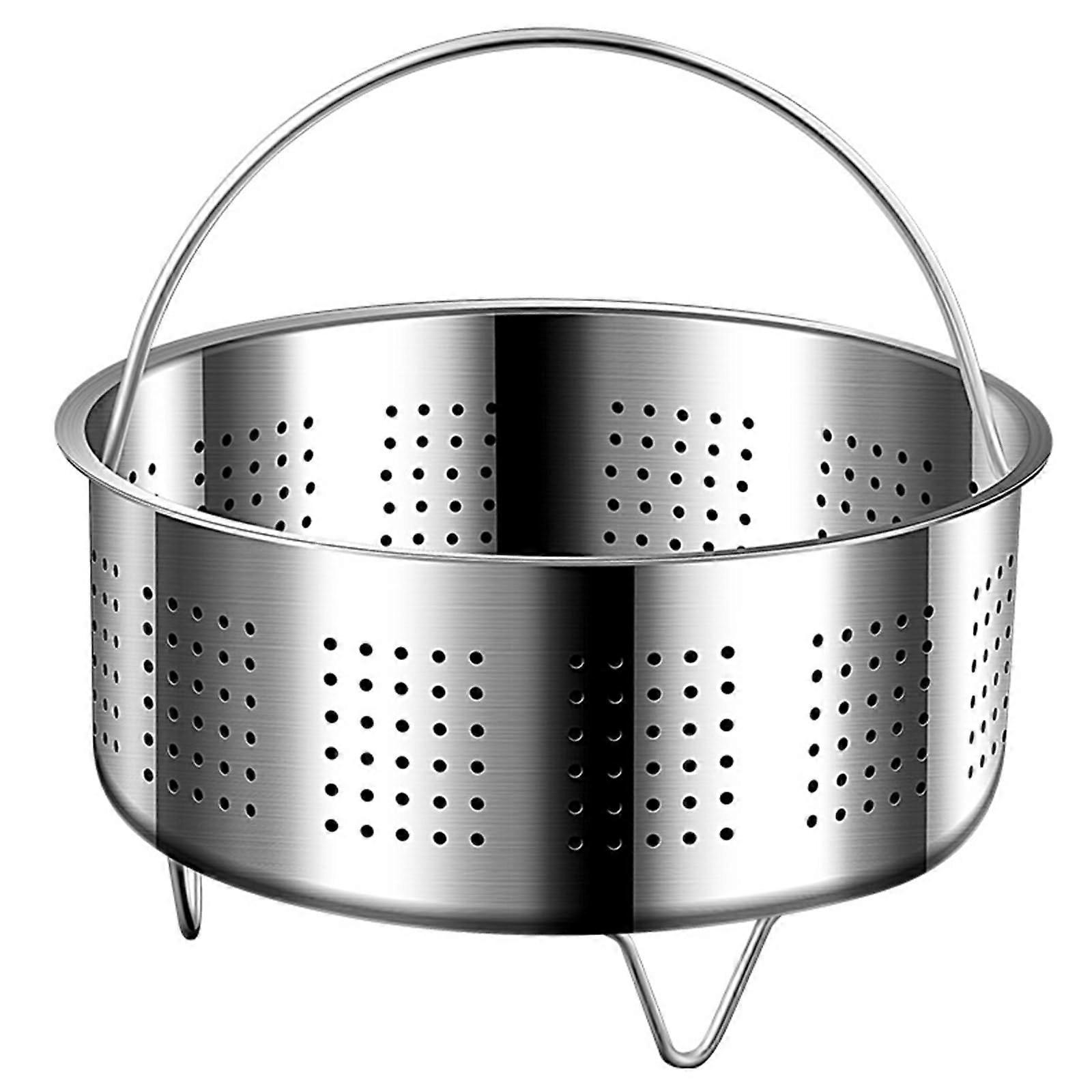 Stainless Steel Steamer Basket 22cm With Handle Vegetable Dumpling Insert Compatible Electric Steamer Accessory