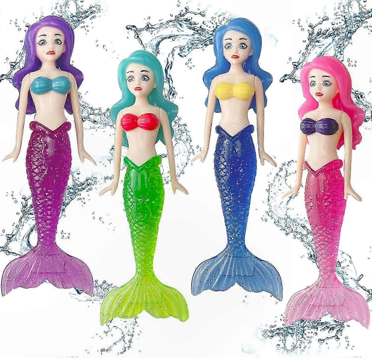 Set of 4 Sparkling Underwater Swimming Accessories for Pool Training & Fun