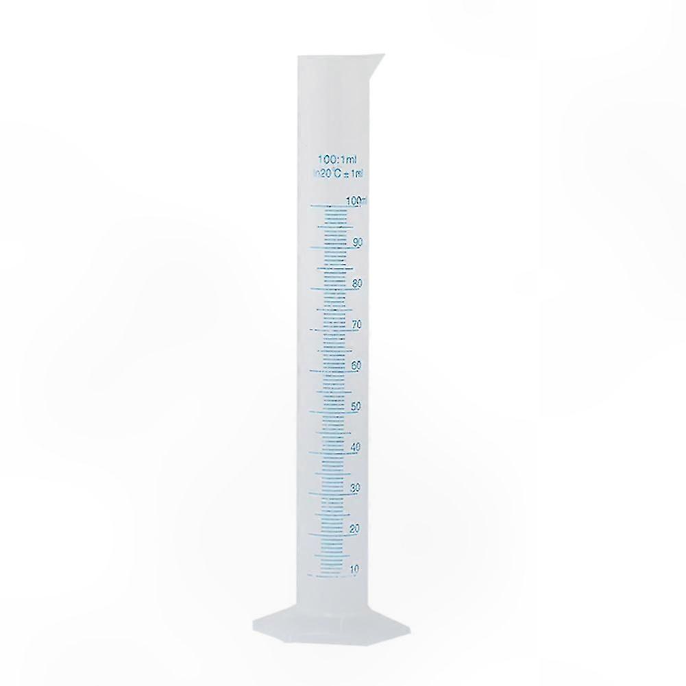 100ml Graduated Plastic Measuring Cylinder with Scale for Laboratory Use
