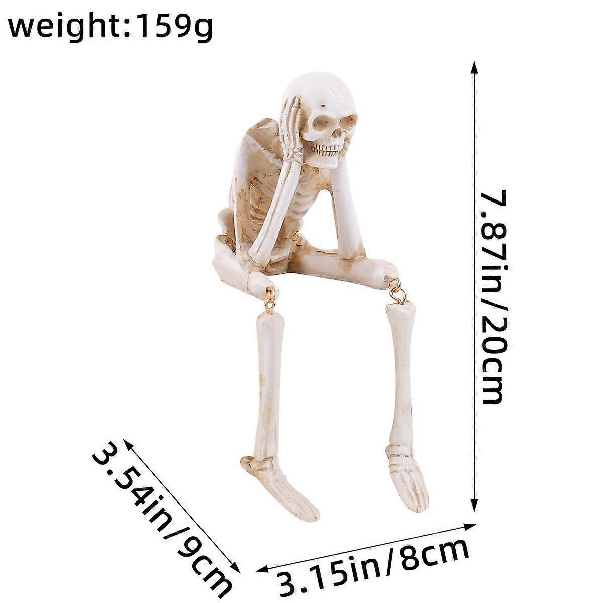 Halloween Skeleton Resin Statue Three Wise Monkeys See No Evil Hear No Evil Speak No Evil Skeleton Decor