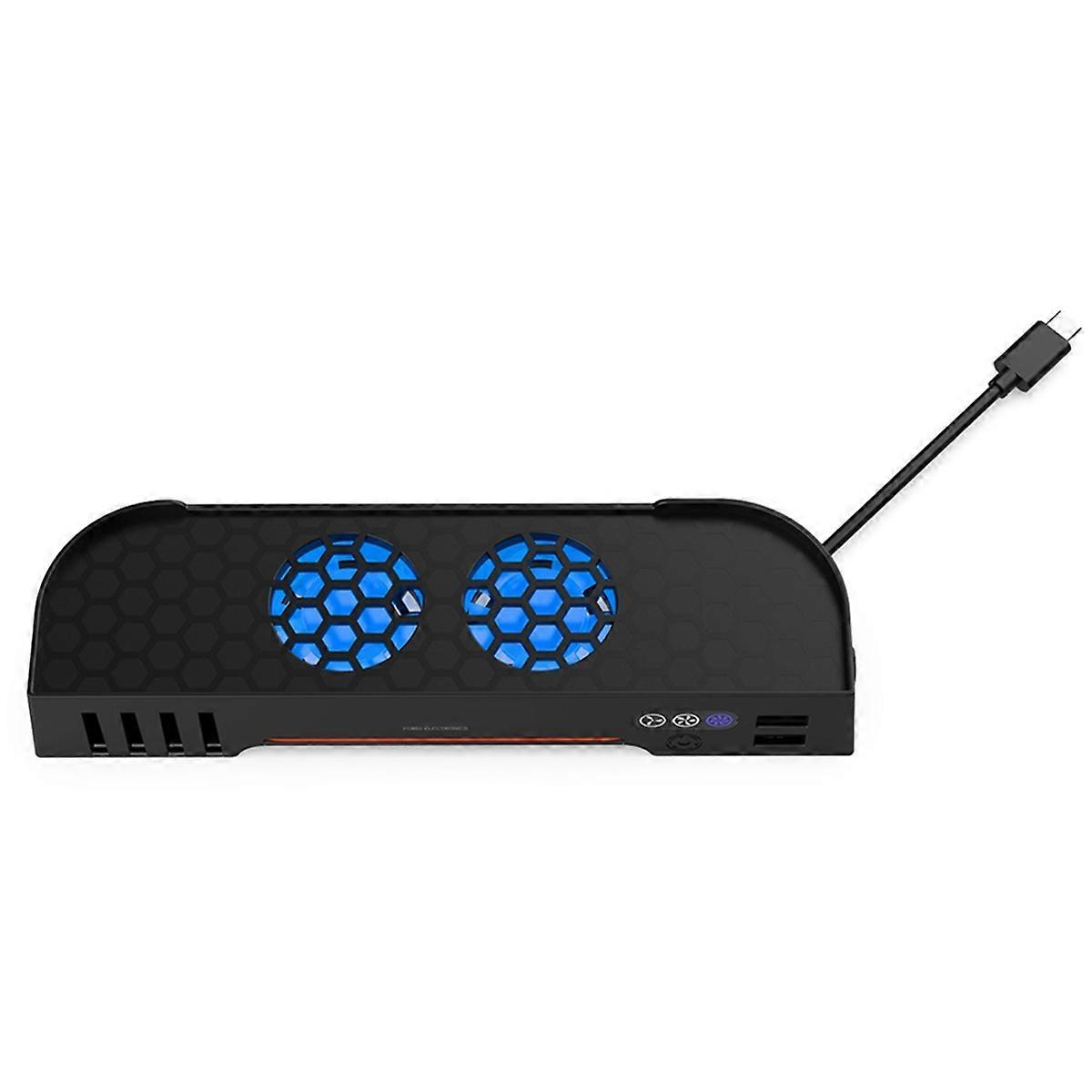For Switch 2 Console Cooling Fan External Game Console Stand Cooler Base Heat Dissipation Fan with Card Slot RGB Light